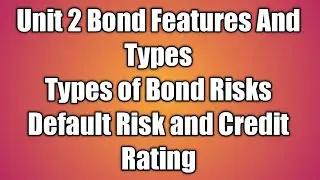 Fundamentals Of Investment || Unit 2|| Fixed Income Securities || #investment #business #commerce