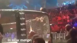 Conor Mcgregor jumps in Ring Bellator 187 - FULL !!!