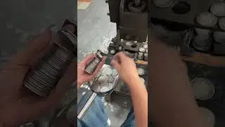 Coin minting machine in action! 🪙 #CoinFactory #MintingMachine #MetalProcessing