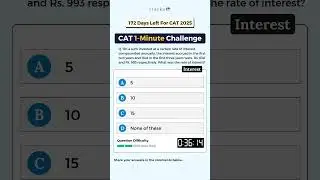 🚀 CAT 2025: Interest &ndash; 60 Seconds to Dominate! #mbaentrance #catquant #catexam