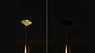 MIT's &ldquo;blackest black&rdquo; material makes Diamond to appear as a flat, black void