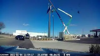Hi rise sign install
