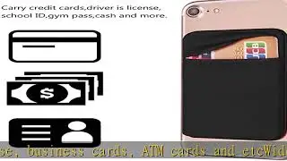 OBVIS Cell Phone Pocket Self Adhesive Card Holder Stick On Wallet Sleeve with Adhesive RFID Card ID