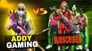 ADDY GAMING VS SUBCRIBERS FF LIVE GIVEAWAY (COSTOM 1 VS 4) WIN - GARENA FREE FIRE (RTMP, Variable)