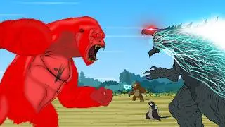 Evolution of KONG vs TEAM GODZILLA ATOMIC BREATH: Size Comparison | Godzilla & KONG Cartoon Movies