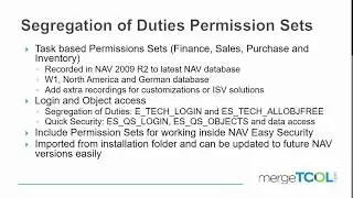 Segregation of Duties permission Sets