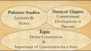 Define Constitution and Importance of Constitution for a State