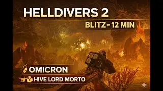 Helldivers 2 | Missão Blitz (Squad) em 12 Min 🔥 Omicron | Hive Lord Morto | Full Clear
