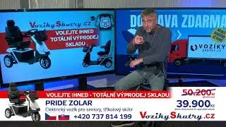 Velk&aacute; sleva, v&yacute;prodej - elektro tř&iacute;kolka pro seniory a důchodce - Pride Zolar, jen do vyprod&aacute;n&iacute;