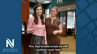 Brittany and Kendall from myTalk 107.1 bank at North American Banking Company--and so should you!