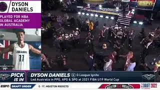 Pelicans Select Dyson Daniels with the Eighth Pick | 2022 NBA Draft
