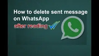 How to delete sent message on WhatsApp after reading