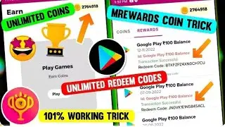 FREE REEDEM CODE😱 //800RS REEDEM CODE FREE//mrewards coin trick