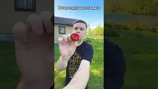 Вечер с друзьями на даче