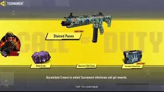 #CODmobile Tournament Season 20 Stained Pane Camo, rewards ect.