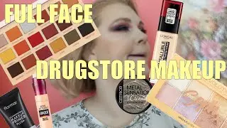 It took me 20 minutes to set up that backdrop so I just had to film | FULL FACE OF DRUGSTORE MAKEUP