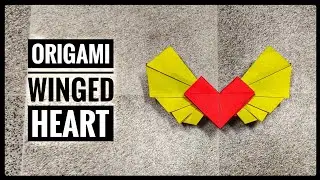Origami Winged Heart | Origami tutorial | Paper craft