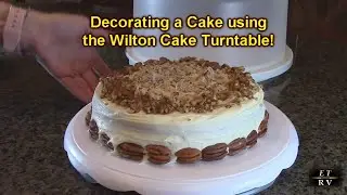 My Wife Judy Decorates a Cake using the Wilton Cake Decorating Turntable
