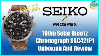 Great Looking! | Seiko Prospex Aviator 100m Solar Quartz Chronograph SSC421P1 Unbox & Review