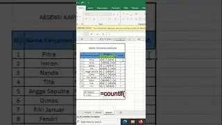 cara cepat menghitung absensi karyawan  ms.excel #excel #exceltips #exceltricks #tutorial #caramudah