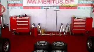 Meritus.GP JK Series team pits at Sepang International Circuit