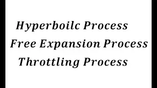 Hyperbolic Process, Free Expansion Process  & Throttling Process