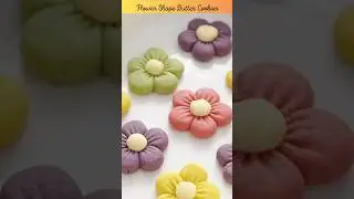 Flower Shape Butter Cookies 🍪 😋 #shorts #youtubeshorts #youtube #ytshort