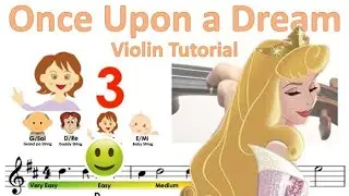 Disney's Sleeping Beauty - Once Upon a Dream Sheet music and easy violin tutorial
