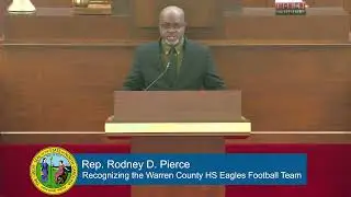 Rep. Pierce Congratulates Warren County High School Eagles Football Team