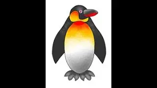 🎨 Doodle Art – Cute Penguin 🐧❄️✨