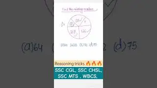Reasoning tricks|| SSC CGL, SSC CHSL, SSC MTS, WBCS, WBPSC EXAMS #viralvideo  #ytshort #viralshorts