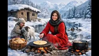 No Gas , No Electricity - Baking Bread & Cooking Lunch on Fire | Village Life in Iran 