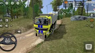 Bharat Benz 8x8 Power Full 12 Wheeler Truck Driving in Indian Offroad Bus simulator Indonesia 