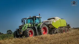 Fendt 720 & Claas Quadrant 4200 au pressage de paille 🌾