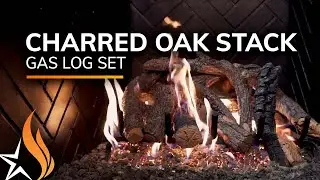 Charred Oak Stack Vented Gas Logs - Charred Series | Real Fyre
