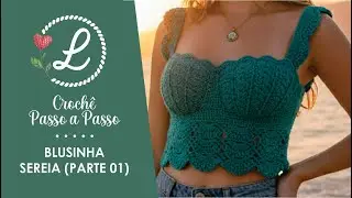 Cropped Sereia na Praia em Croch&ecirc; - Aula 368 (PARTE 01)