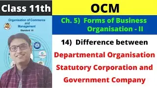 Distinguish between Departmental Undertaking, Statutory Corporation and Government Company
