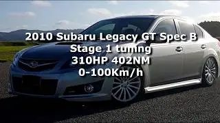 2010 Subaru Legacy GT Spec B 0-100ks 4.9 seconds