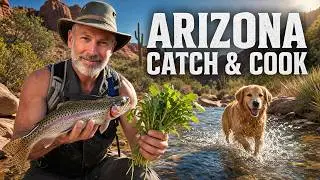 Catch and Cook Trout and Foraging Wild Arugula in Arizona