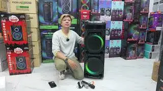 รีวิวลำโพงบลูทูธ KTS-1707 ดอกลำโพง 10 นิ้ว x2 เสียงแน่น มีไฟเล่นเพลง พร้อมไมค์และรีโมท