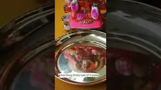 Bhog prasad thali !! Small brass pooja bhog thalis (Set of 4 plates) | BulkySanta