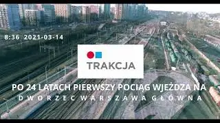 Trakcja. Stacja Warszawa Gł&oacute;wna_widok z drona
