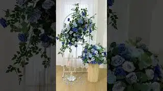 Colorful Rose Green Leaves Hang Corner Flower Runner Wedding Table Decor  #diy #flower #floraldesign