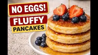 Eggless Pancakes that melt in your mouth🥞#egglesspancake #breakfastrecipe #homecookingchannel #easy 