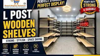 Wall Display Rack with wooden shelves manufacturer by Royal Display Solution 95035 89836 