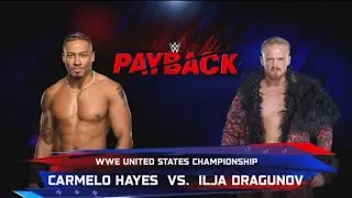 WWE 2K25 - Carmelo Hayes vs Ilja Dragunov - WWE United States Championship Match | Dorian Allen