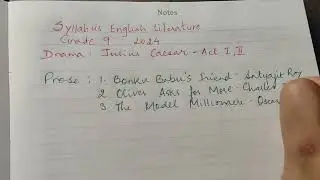 #icse #icsesyllabus #grade9#literature #newsyllabus