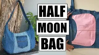 HOW TO SEW A HALF MOON BAG WITH PDF PATTERN