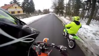 450 EXC KTM & 85 Kawasaki KX - Winter Ride CZ/SK