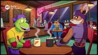 Mondo Gecko meets Alopex at the Cafe.